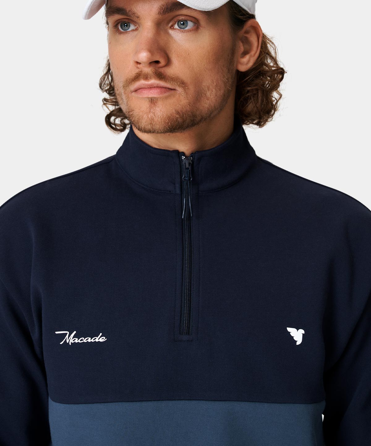 Stone Range Block Zip Sweater Macade Golf