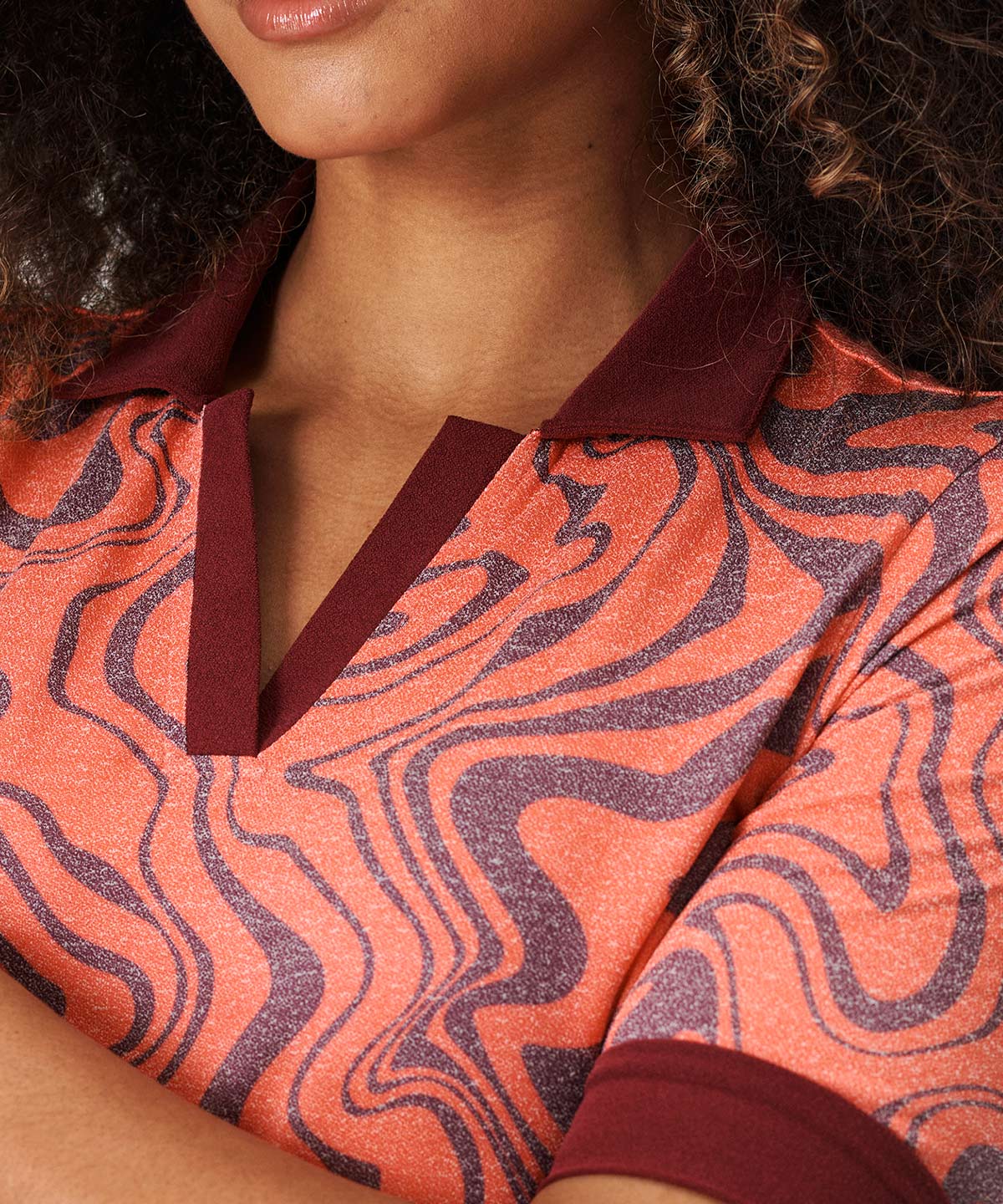 Coral Swirl TB Polo Shirt Macade Golf