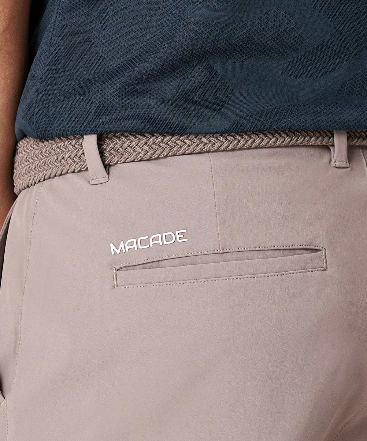 Khaki Four-Way Stretch Jogger Macadegolf