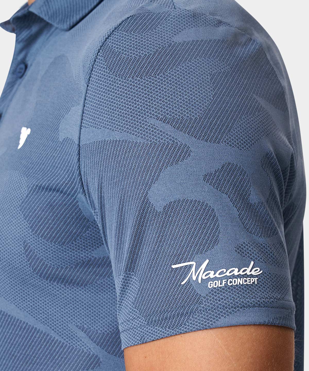 Nolan Stone Blue Camo Shirt Macade Golf