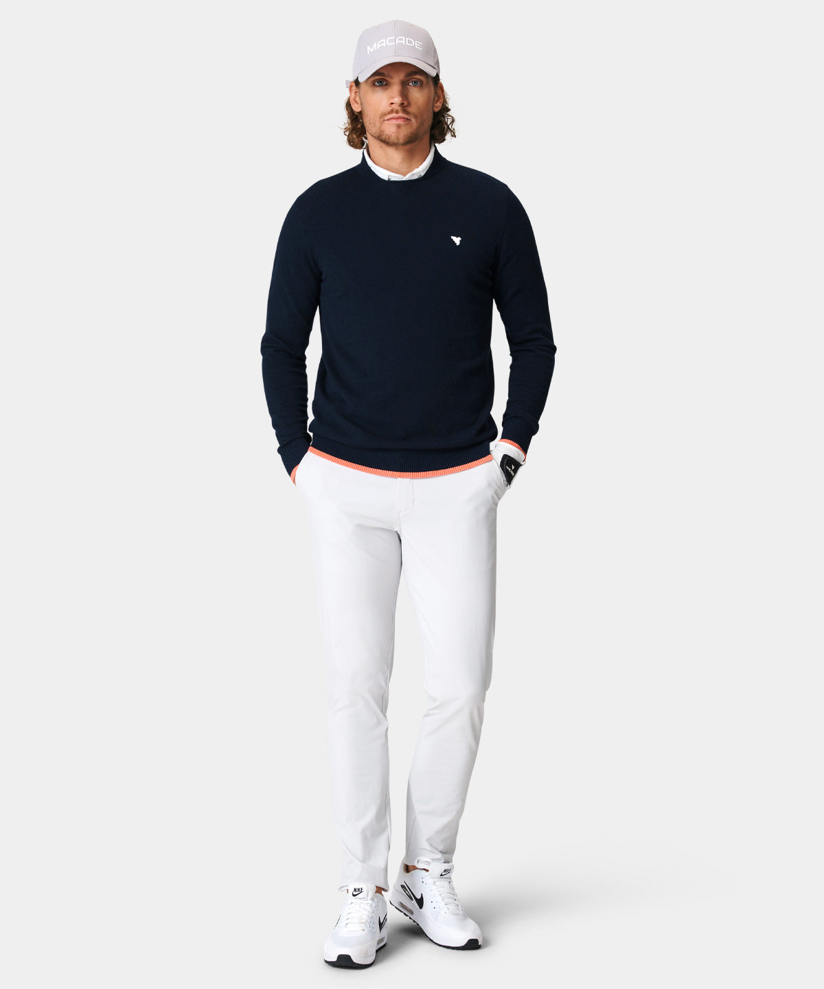 Navy Tour Bomber Sweater Macade Golf