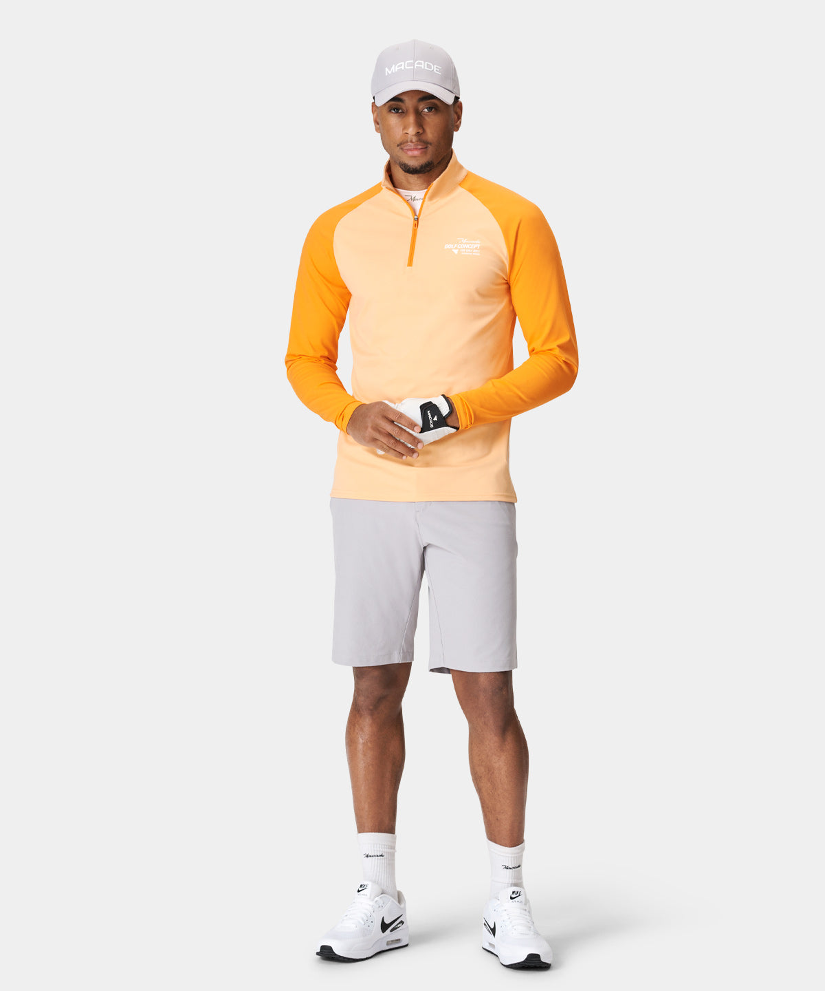 Orange Tour Quarter Zip Macade Golf