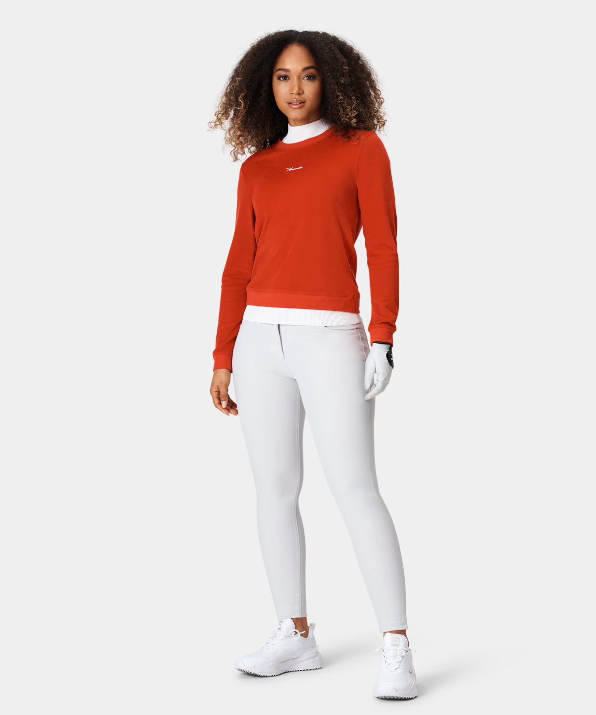 Red Brushed Tour Crewneck Macade Golf
