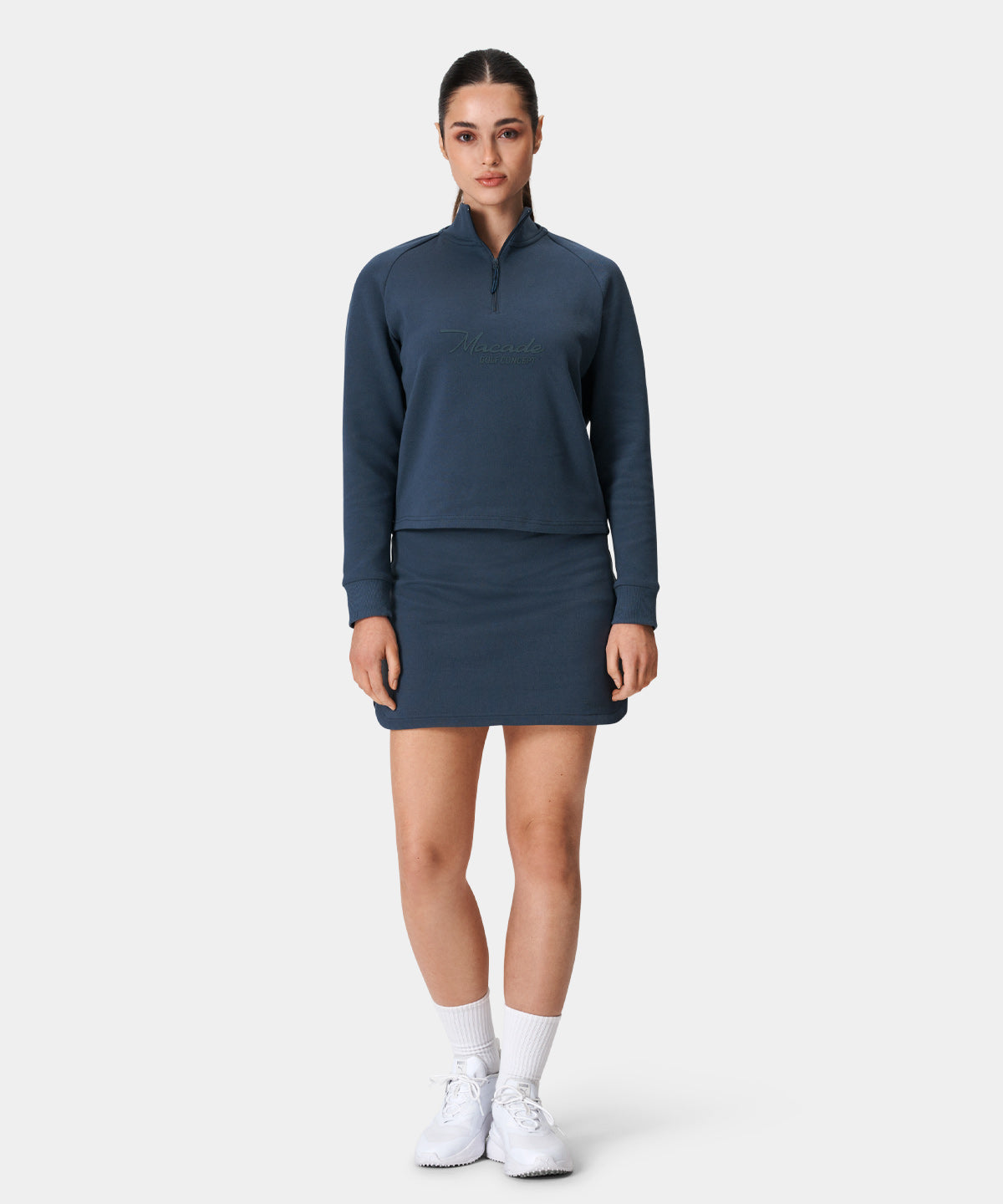 Navy Range Zip Sweater Macade Golf