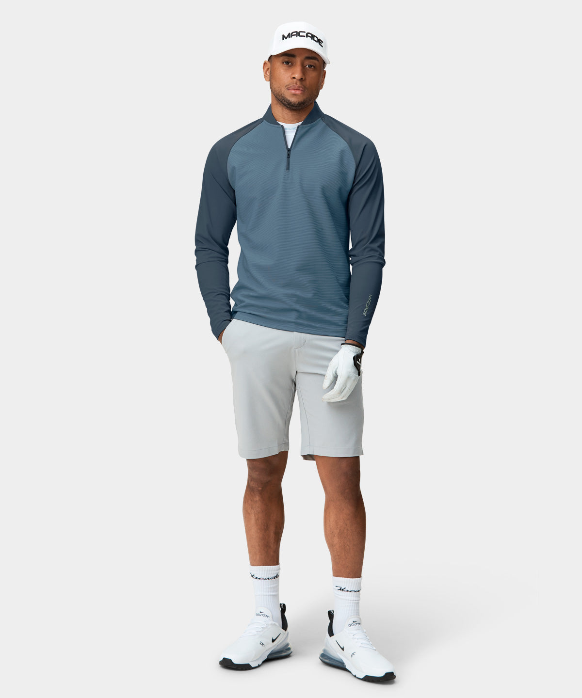 Slate Tech Bomber Zip Macade Golf