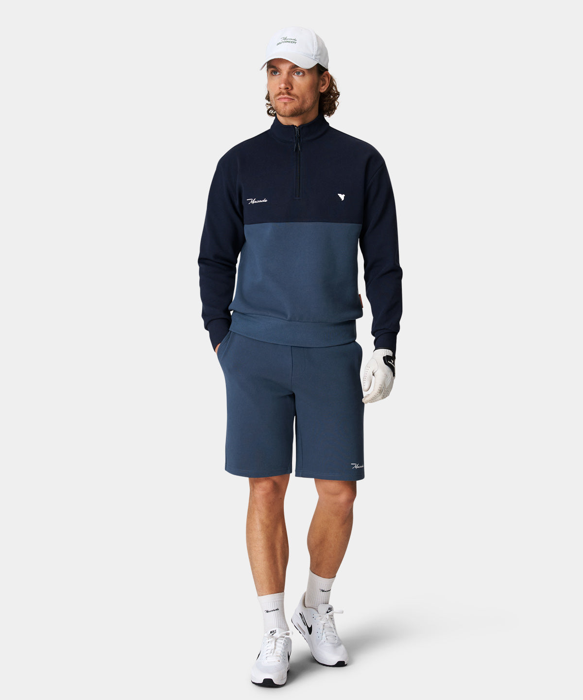 Stone Range Block Zip Sweater Macade Golf