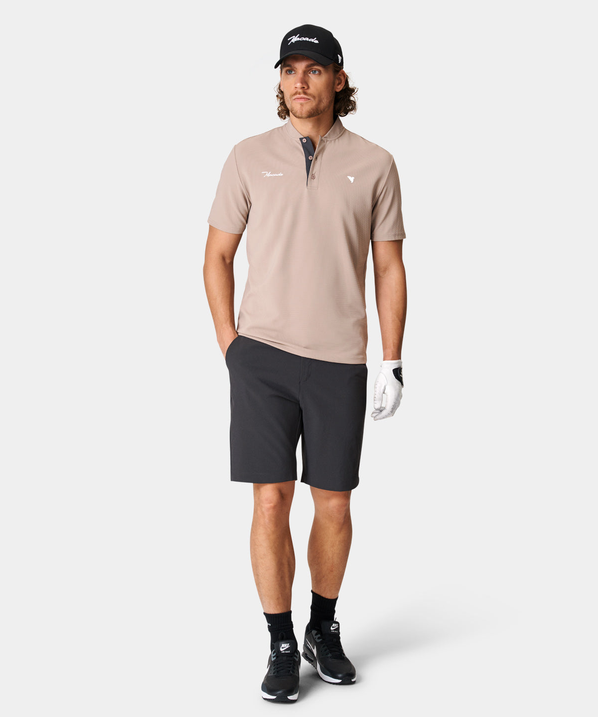 Heath Tan Bomber Shirt - Macade Golf