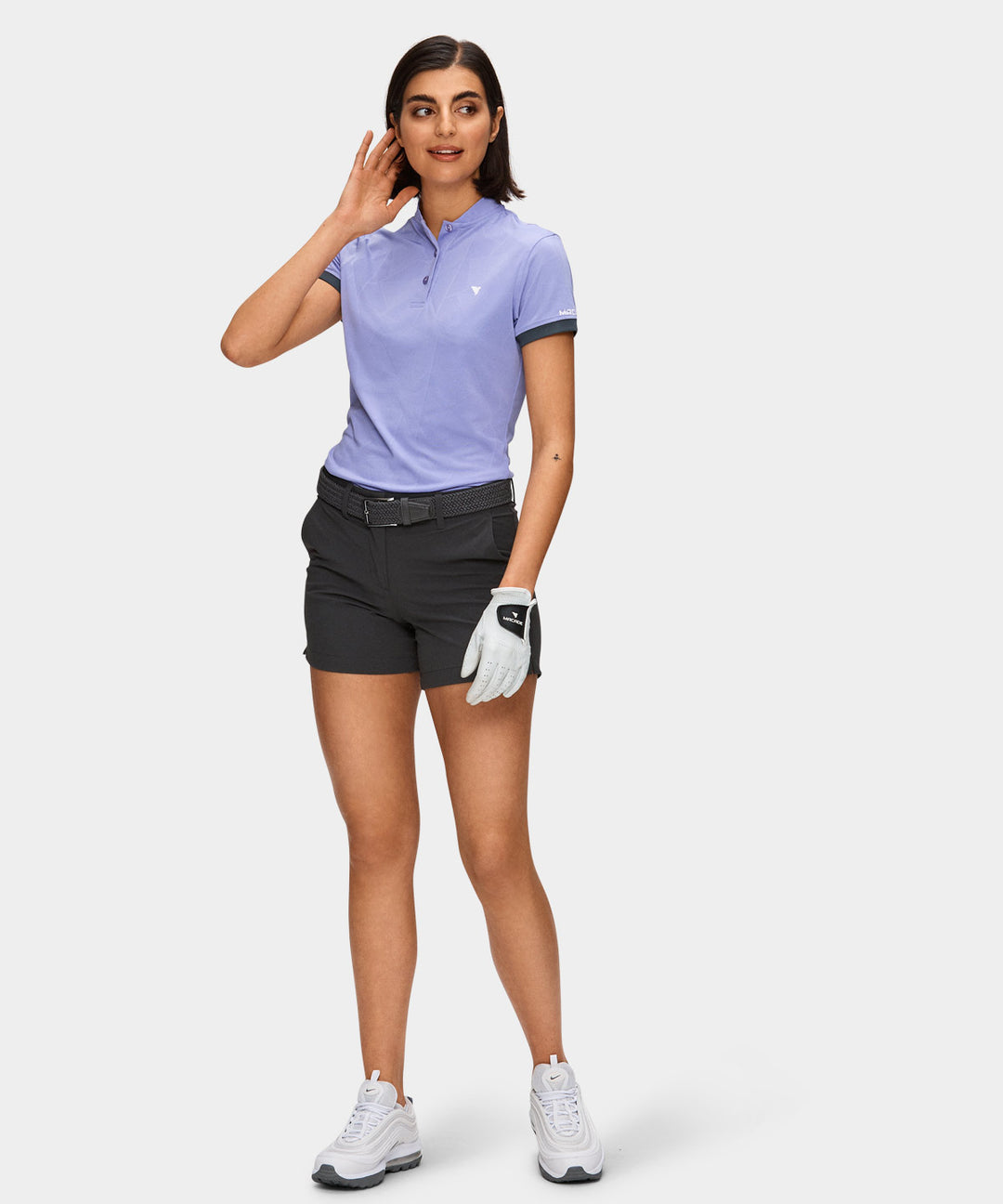 Lilac Geo Air Bomber Shirt Macade Golf