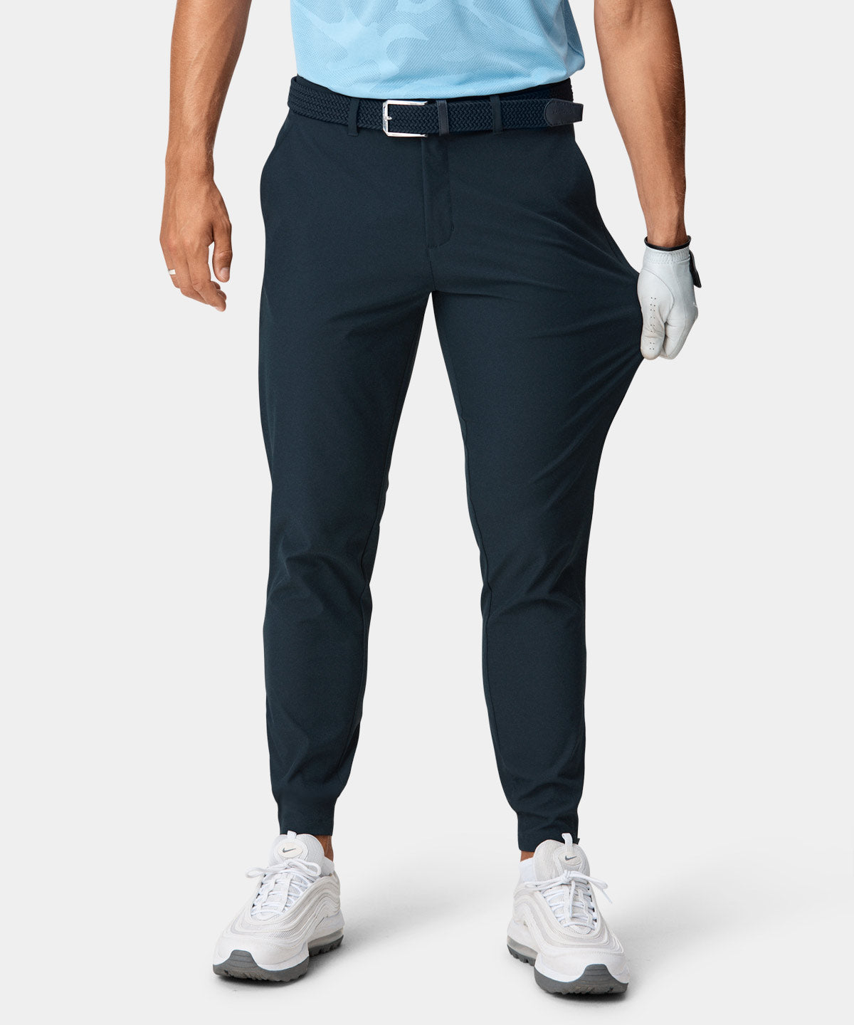 Navy Four-Way Stretch Jogger Macadegolf