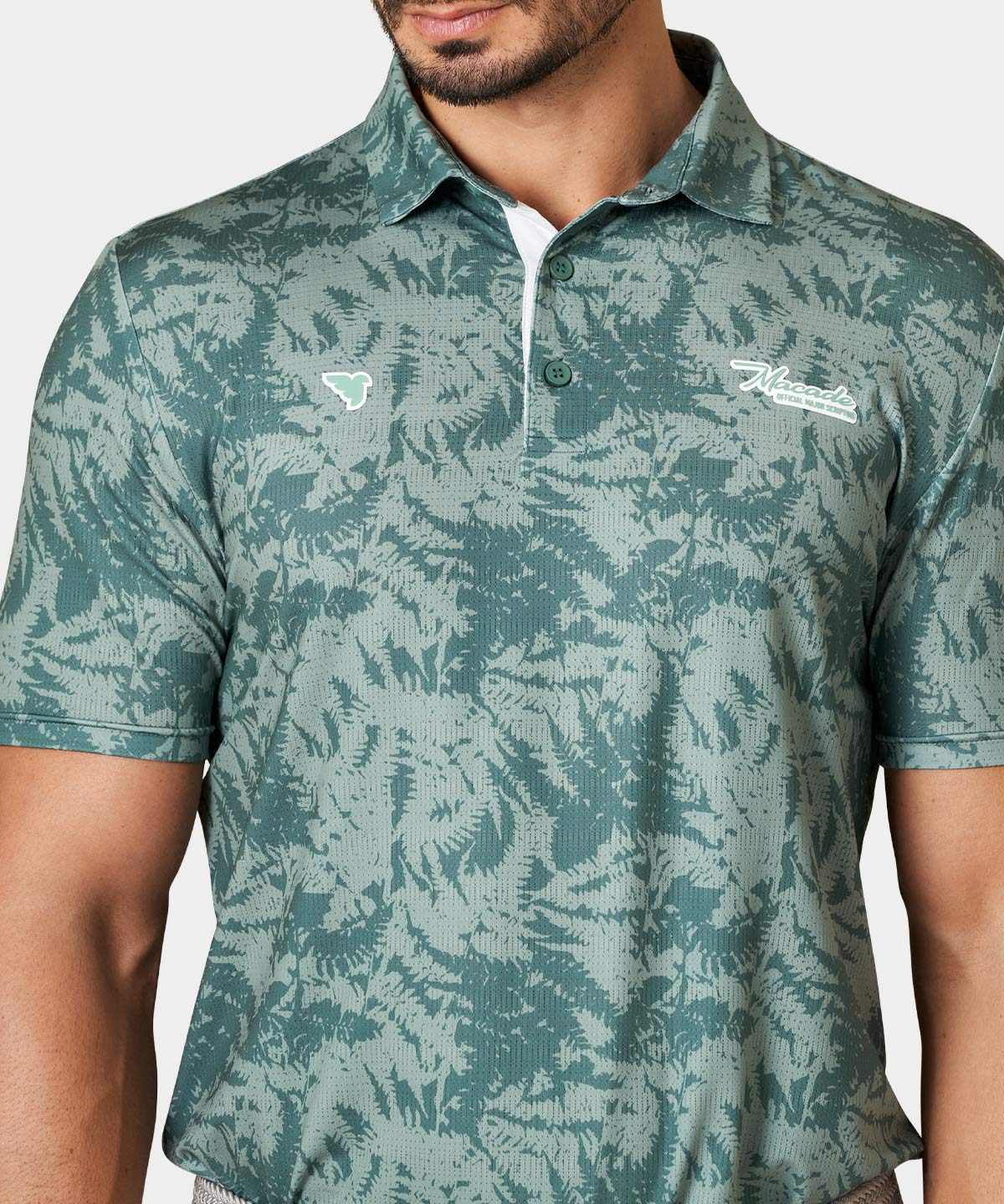 Fern Mint Script Polo Shirt Macade Golf