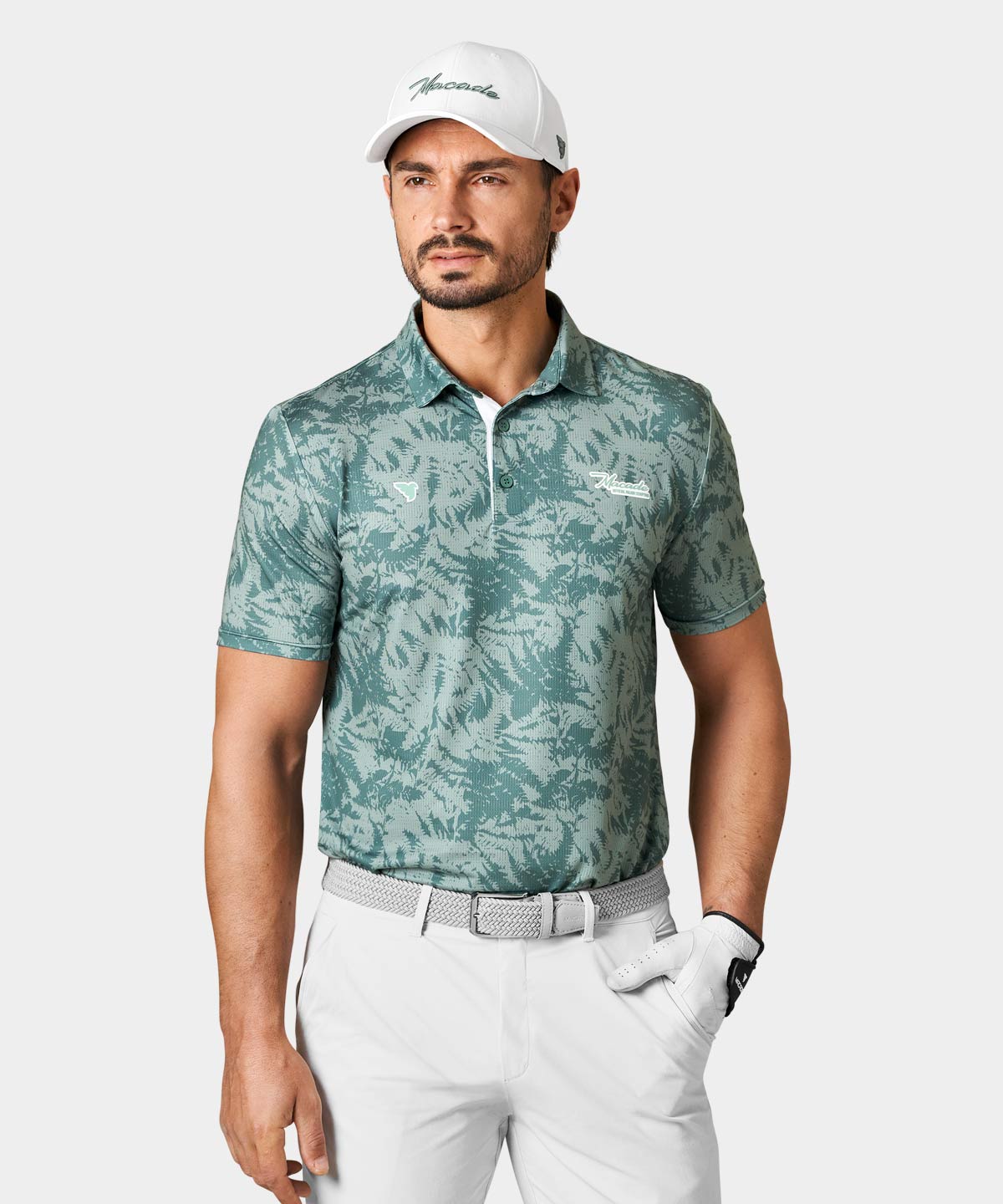 Fern Mint Script Polo Shirt Macade Golf