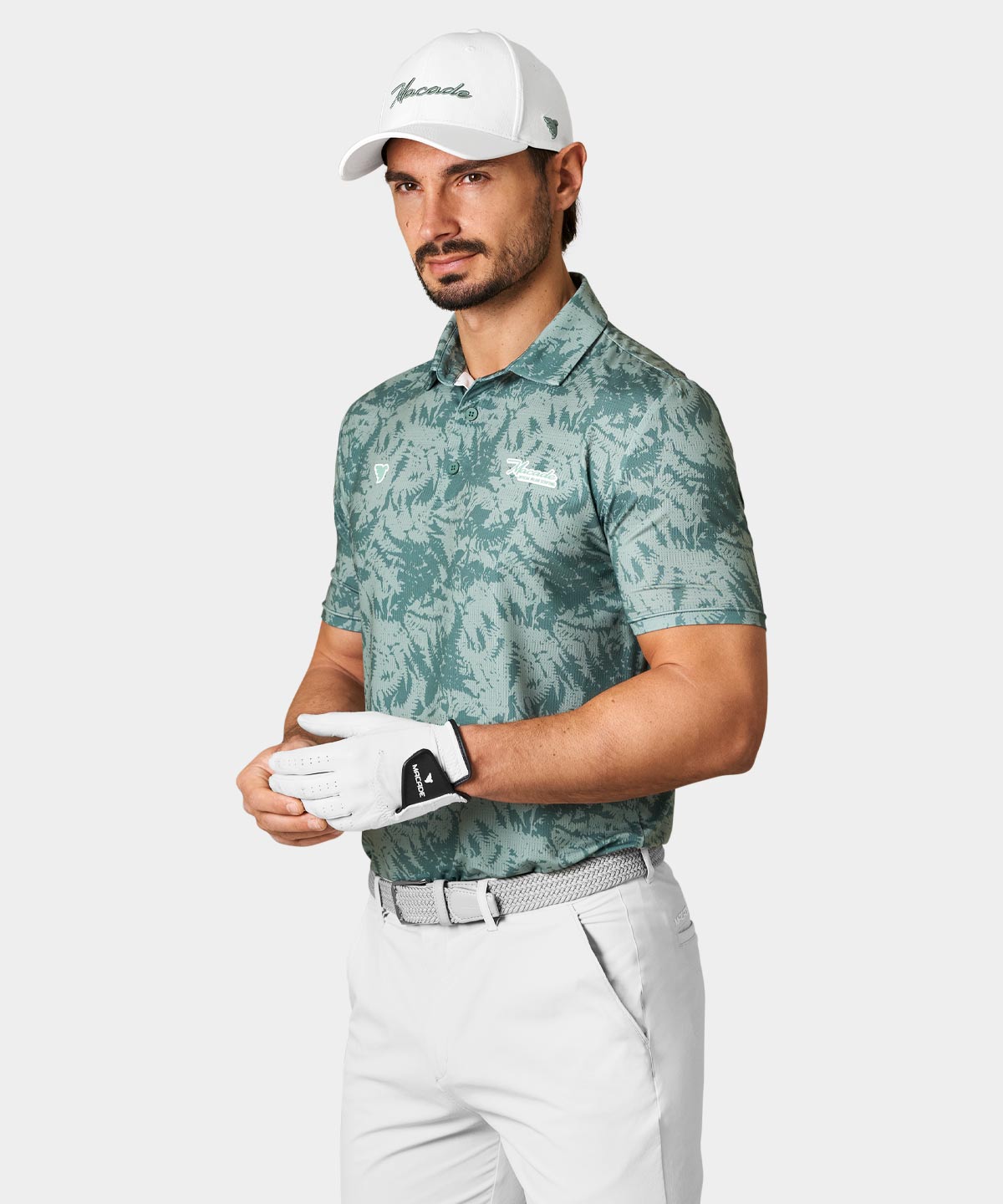 Fern Mint Script Polo Shirt Macade Golf