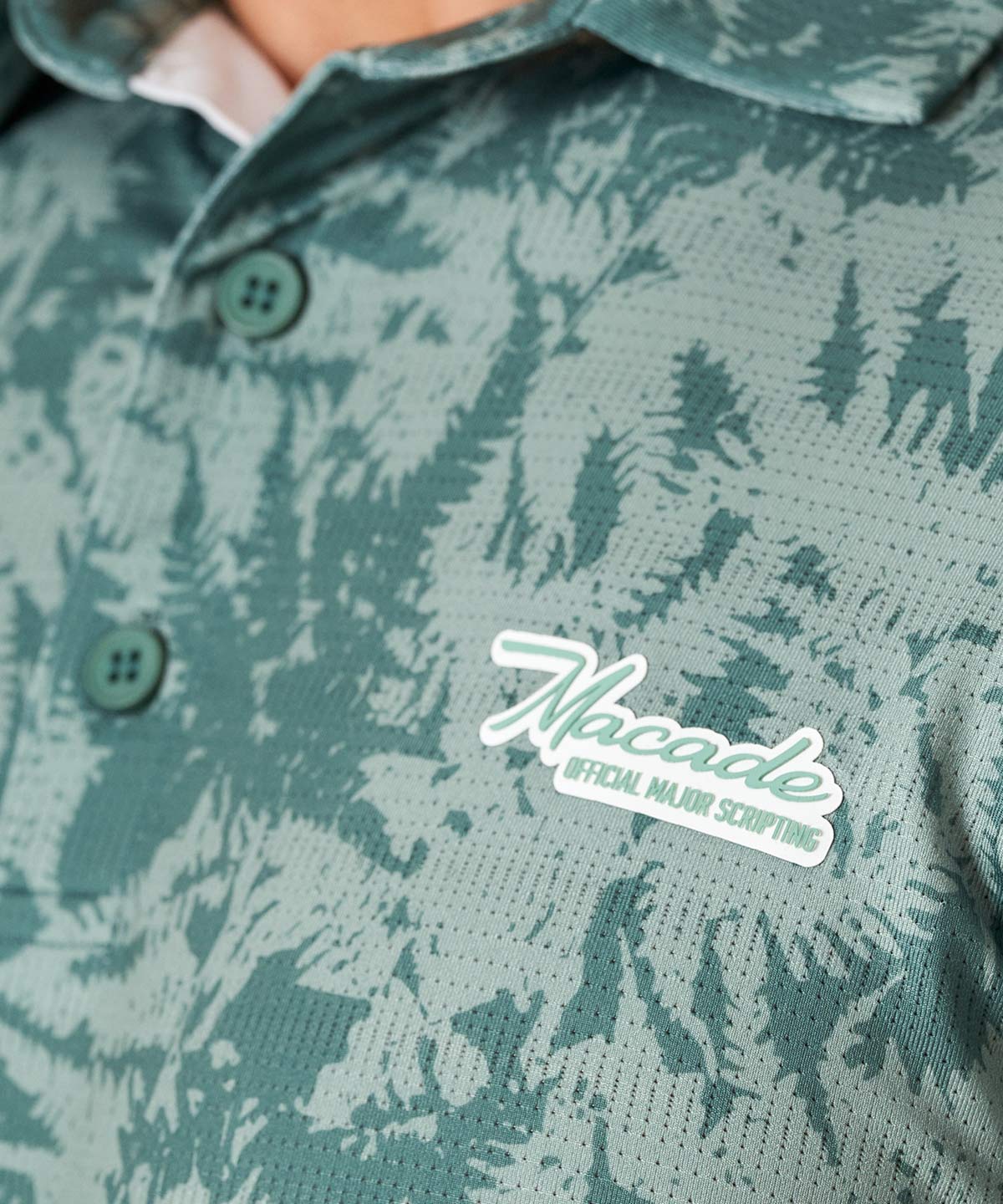 Fern Mint Script Polo Shirt Macade Golf