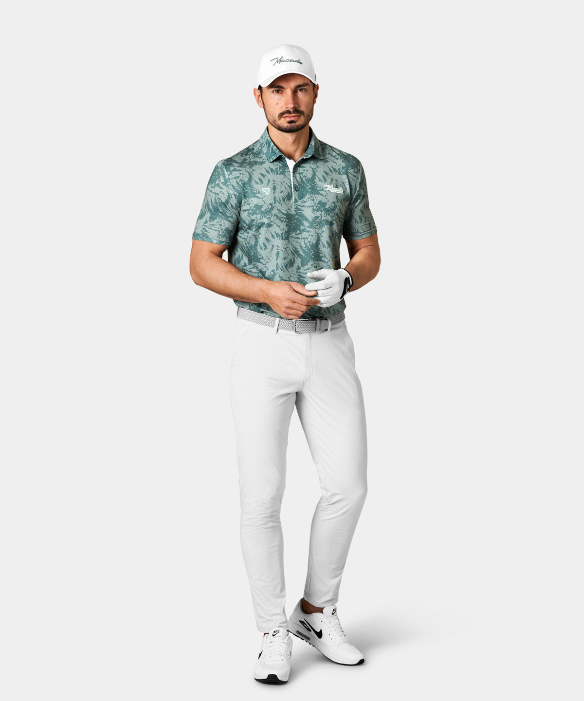 Fern Mint Script Polo Shirt Macade Golf