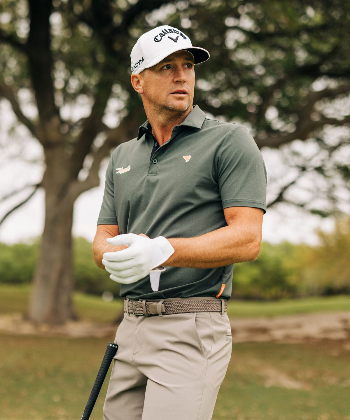 National Green Script Polo Shirt Macade Golf