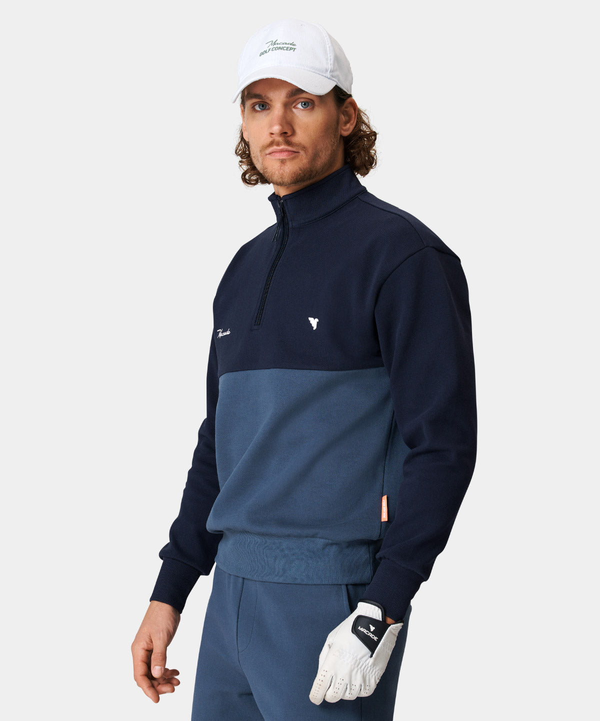Stone Range Block Zip Sweater Macade Golf