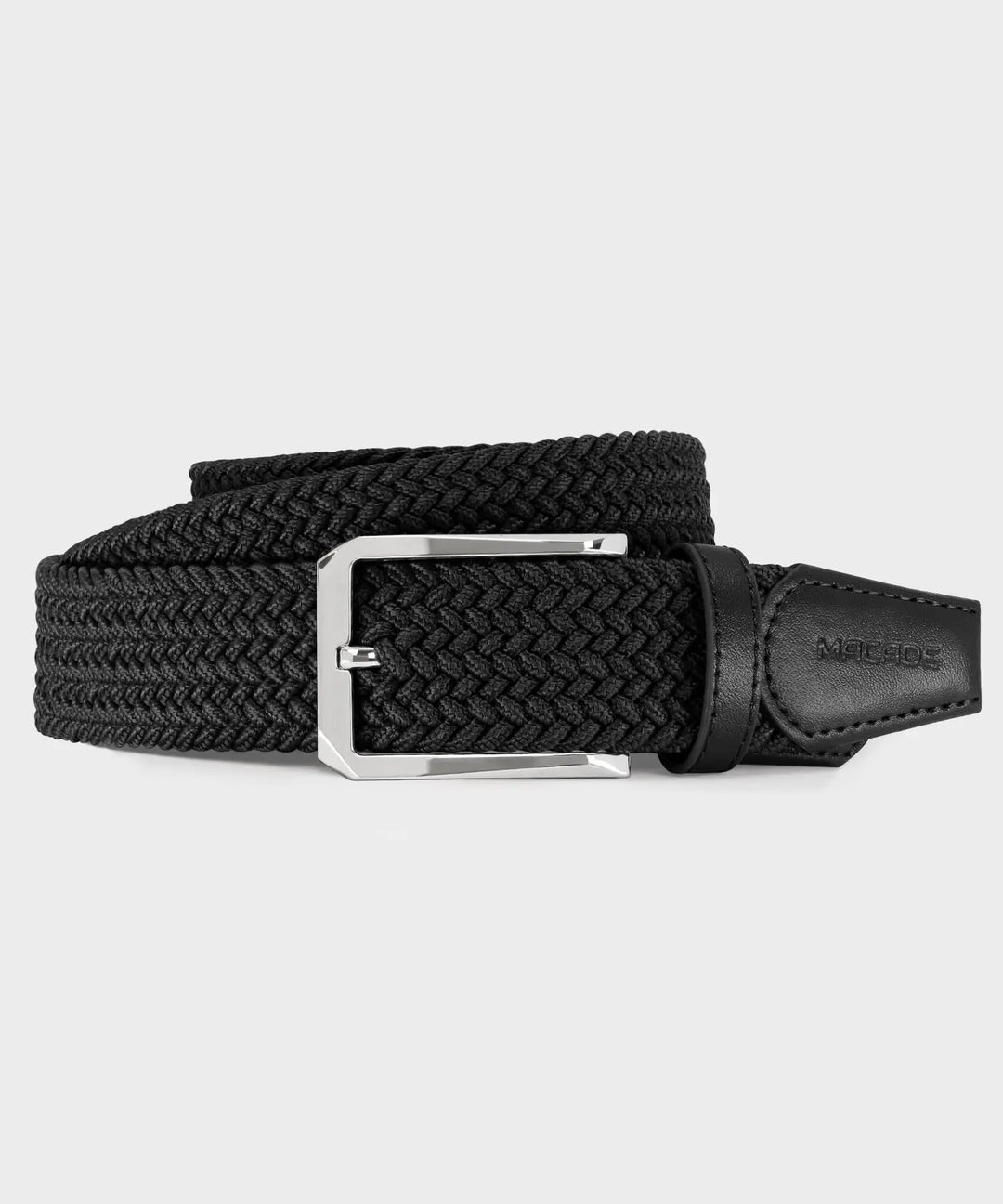 Men's Elastic Black Belt Macade Golf