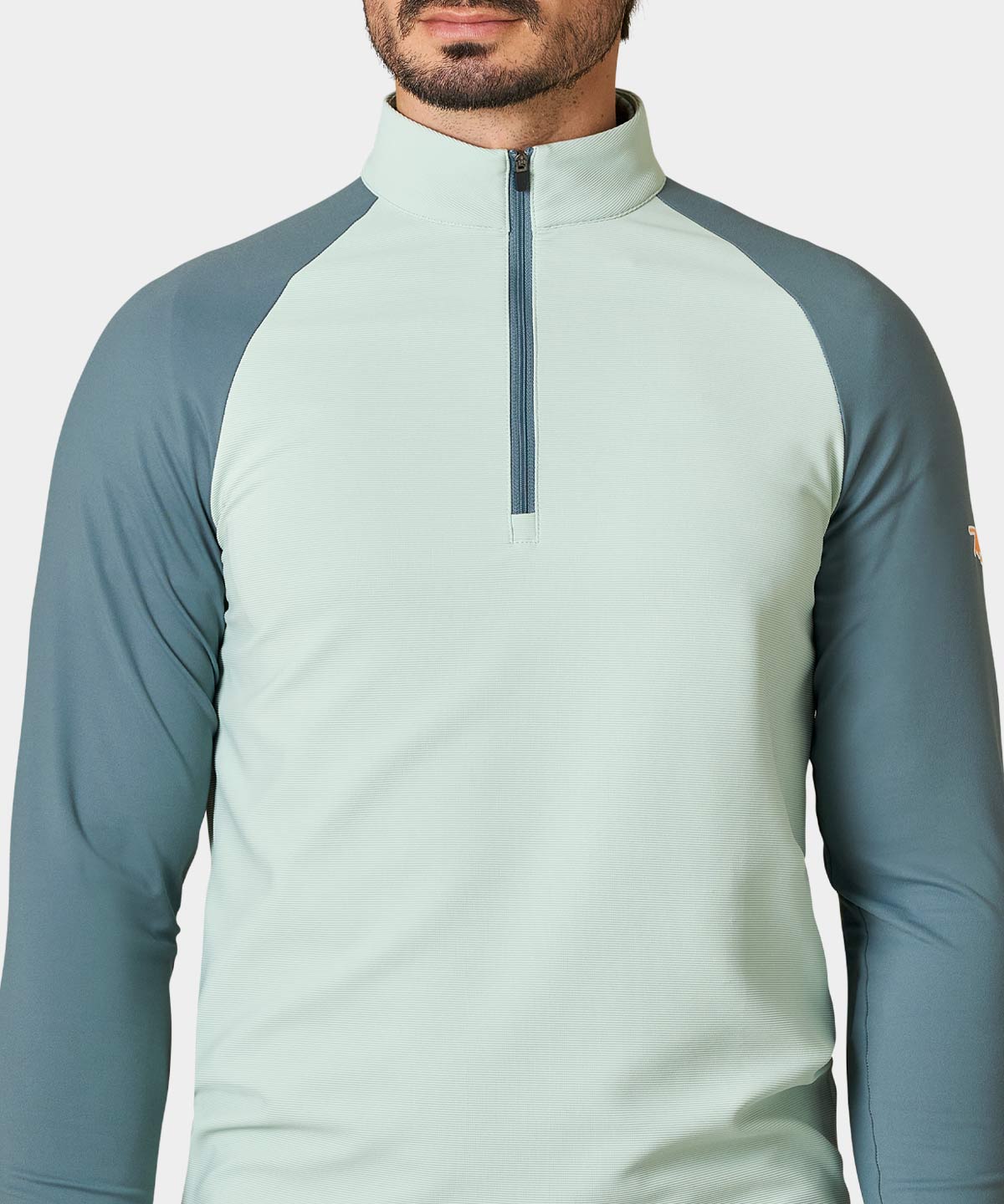 Pampas Mint Script Quarter Zip Macade Golf