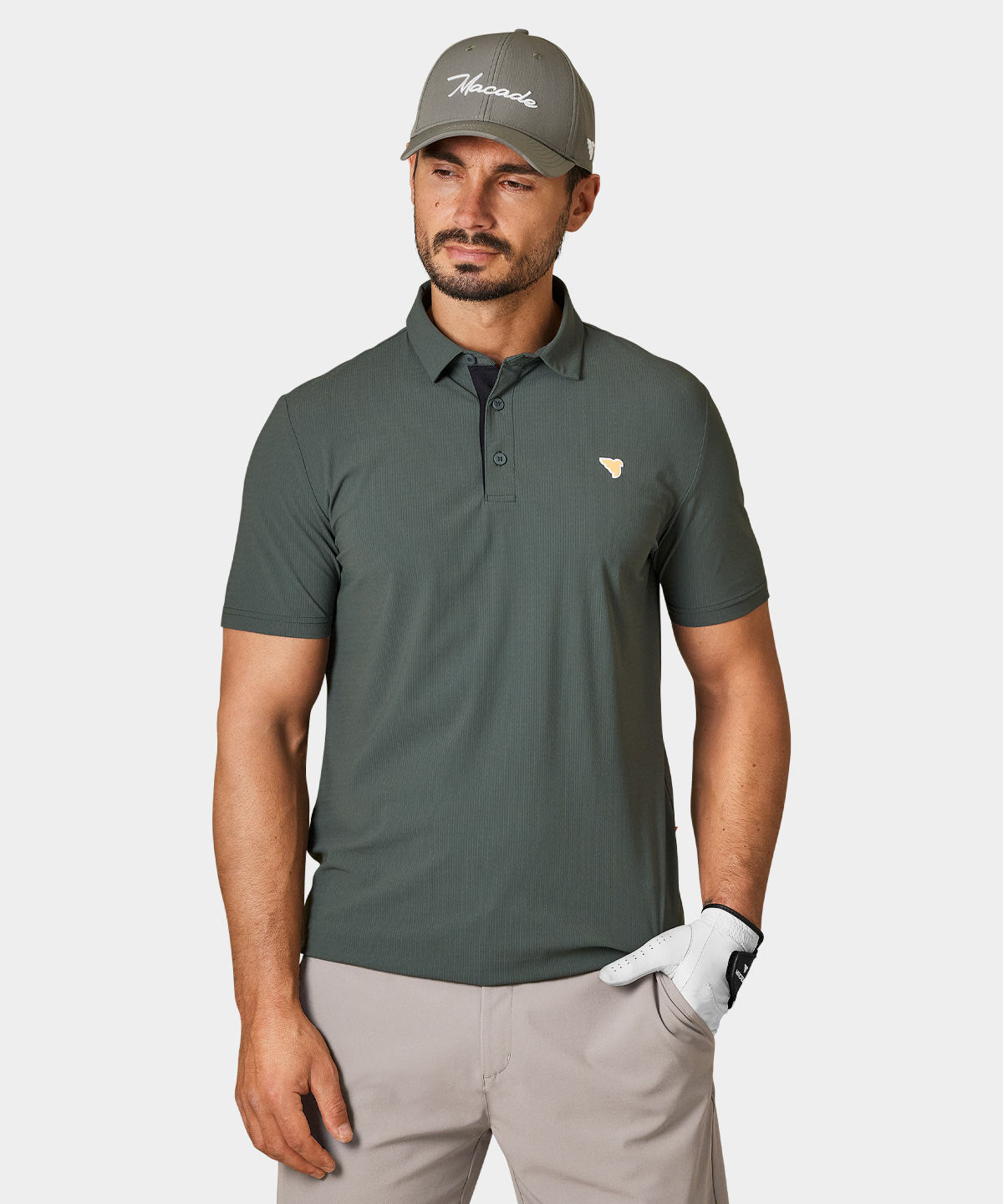 National Green Script Polo Shirt Macade Golf