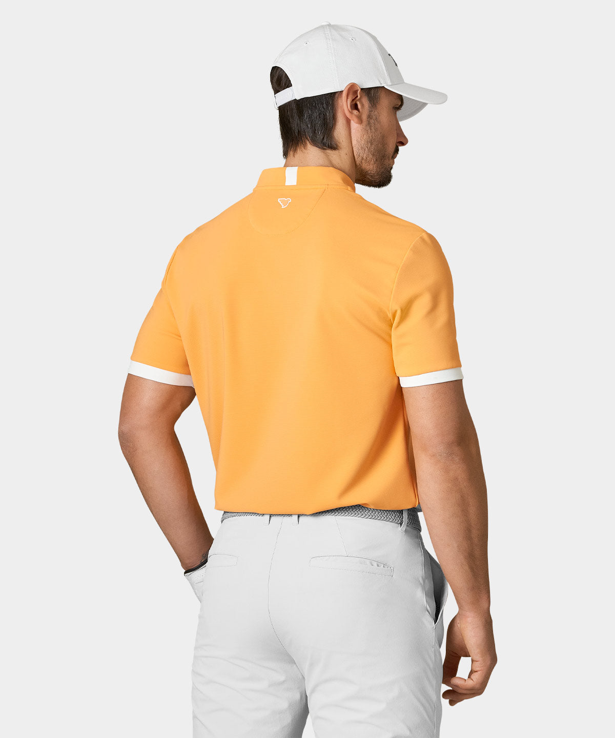 Pampas Orange Script Bomber Shirt Macade Golf