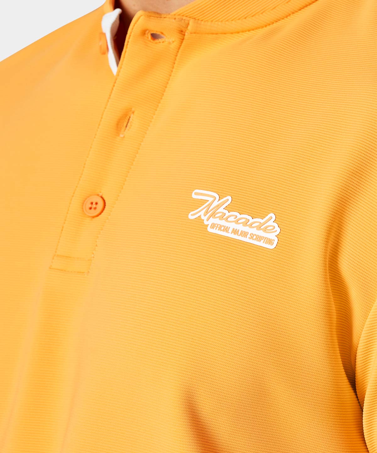 Pampas Orange Script Bomber Shirt Macade Golf