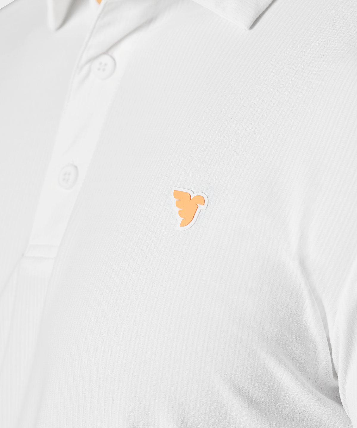 National White Script Polo Shirt Macade Golf